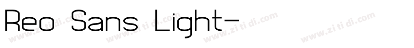 Reo Sans Light字体转换